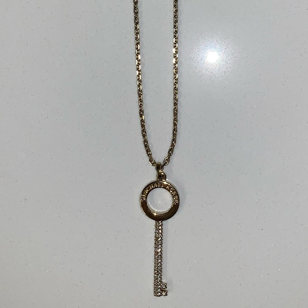 Long Gold Michael Kors Key Pendant